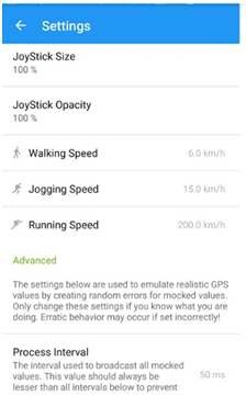 GPS Joystick Speed Mode
